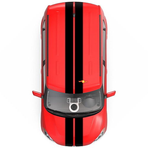 Diseño del kit Twin Rally Stripe para KIA Soul 2009 y posteriores
