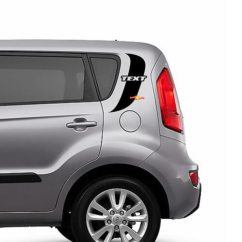 Calcomanía gráfica del pilar trasero lateral compatible con Kia Soul 2
