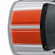 Kit de vinilos con franjas dobles para capó y portón trasero para Chevrolet Silverado 2014-15_7