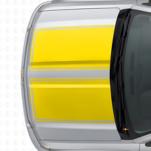 Kit de vinilos con franjas dobles para capó y portón trasero para Chevrolet Silverado 2014-15_9