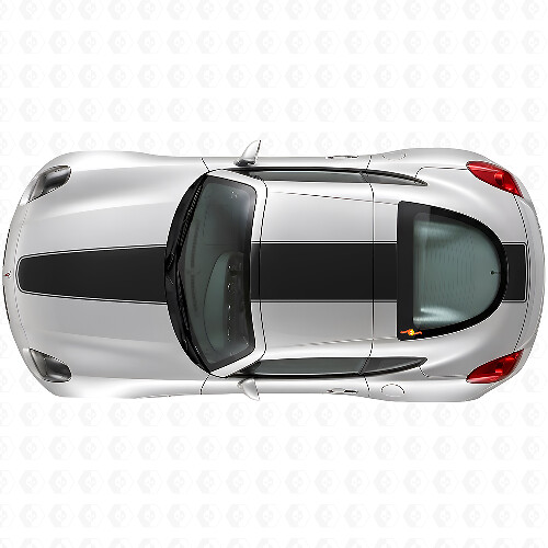 Kit de Calcomanías de Vinilo en Negro para las Rayas del Coche Pontiac Solstice Coupé 2009_1