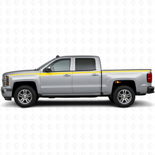 Kit de Calcomanías de Vinilo de Franjas Laterales de Acento para Chevrolet Silverado 2014+_5