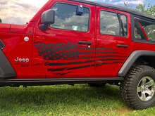 Kit de rayas de la bandera estadounidense con detalles laterales Jeep Wrangler 2