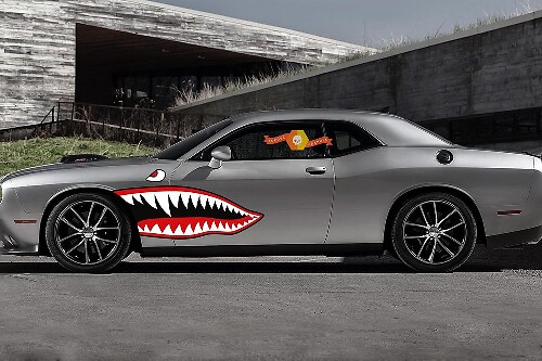 Side Accent Retro Fighter Plane Boca Stripe Kit Ajuste universal para muchos vehículos Cargador Challenger