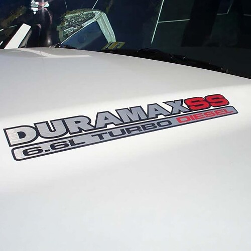 Juego de calcomanías de vinilo para capó Duramax SS 6.6L Turbo Diesel para camiones Chevy GMC
