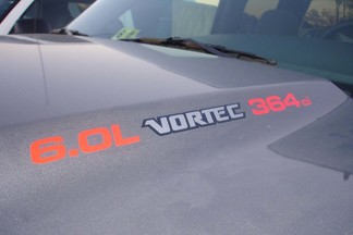 6.0L Vortec 364ci calcomanías de capó de tres colores: se adapta a camiones Chevrolet Silverado GMC Sierra