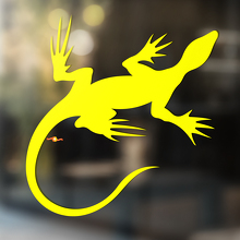 Gecko Lagarto Vinilo Arte Pared Ventana Baño Pegatina Calcomanía #2
_3