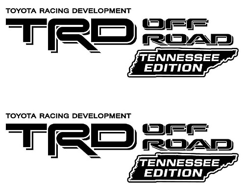 Juego de adhesivos de vinilo para la cabecera TRD Off Road Tennessee Edition para Toyota Tacoma y Tundra