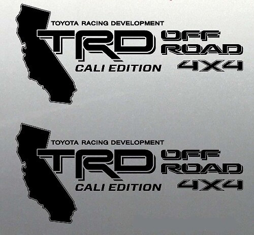 Calcomanía de Vinilo TRD Off Road 4x4 Edición Cali para Toyota Tacoma Tundra