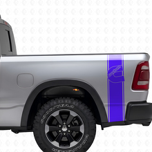 Kit de pegatinas de vinilo personalizadas de estilo C para las franjas laterales traseras de camiones Dodge_2