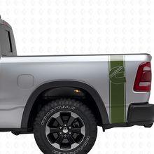 Kit de pegatinas de vinilo personalizadas de estilo C para las franjas laterales traseras de camiones Dodge_3