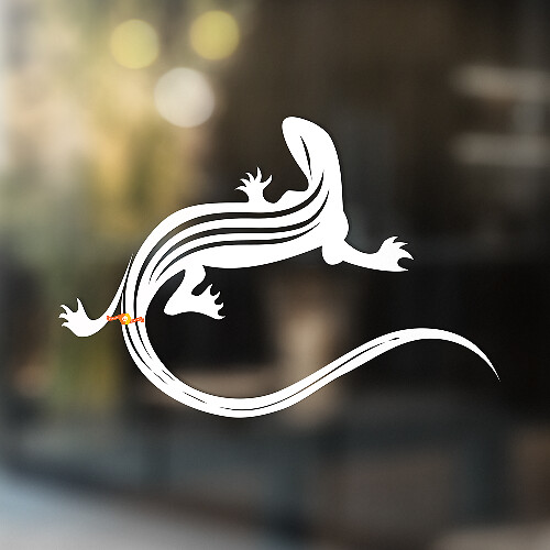 Gecko Lagarto Vinilo Arte Pared Ventana Baño Pegatina Calcomanía #4
