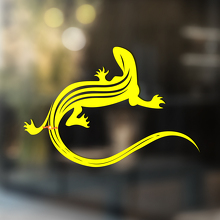 Gecko Lagarto Vinilo Arte Pared Ventana Baño Pegatina Calcomanía #4
_3