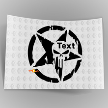 Jeep Star - Calcomanía adhesiva resistente a los rayos UV militar Punisher Off Road Skull #5_3