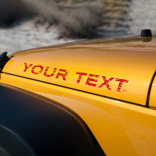 Jeep Wrangler desgastado rubicon capó pegatinas calcomanías
