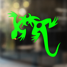 Gecko lagarto vinilo arte pared ventana baño pegatina calcomanía #5
_2