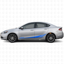 Kit de adhesivos de vinilo con franjas laterales estroboscópicas inferiores Datr para Dodge Dart 2013-2016_2