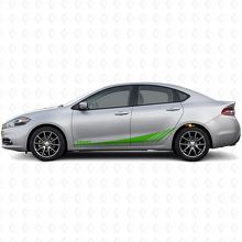 Kit de adhesivos de vinilo con franjas laterales estroboscópicas inferiores Datr para Dodge Dart 2013-2016_3