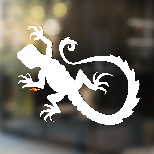 Gecko lagarto vinilo arte pared ventana baño pegatina calcomanía #6
