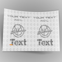 Logotipos de guardabarros Jeep Wrangler Sahara 4.0 TJ desgastados 1997 -2006 2