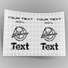 Logotipos de guardabarros Jeep Wrangler Sahara 4.0 TJ desgastados 1997 -2006 3