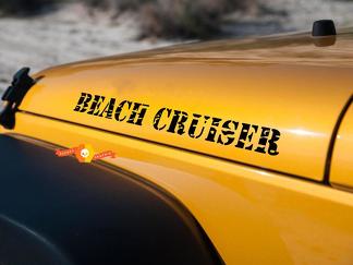 Jeep Wrangler Oscar Mike estilo envejecido BEACH CRUISER calcomanías de capó
