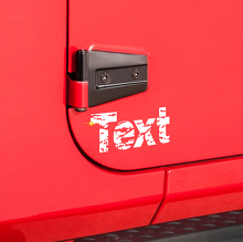 Calcomanía de texto personalizado desgastado para la puerta lateral del Jeep Wrangler 2