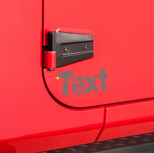 Calcomanía de texto personalizado desgastado para la puerta lateral del Jeep Wrangler 3