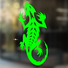 Pegatina de vinilo de arte de lagarto gecko para paredes y ventanas de baño #9
_2