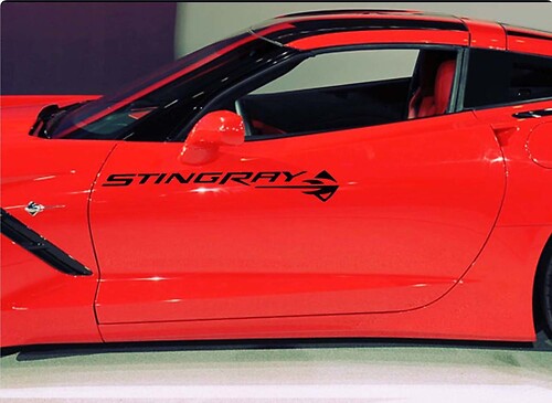 1950- 2017 Chevrolet Corvette Stingray Z06 Hood Body Door Sticker Calcomanía Nuevo 2PC Set Z06
