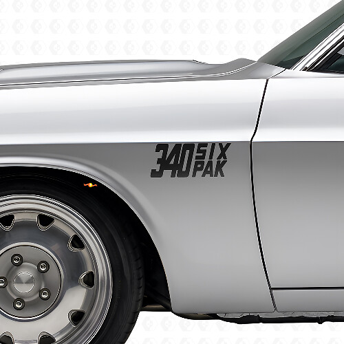 Kit de vinilos laterales Six Pak 340 para Dodge Viper Charger Ram Challenger_1