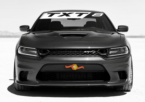 Adhesivo de Vinilo para Parabrisas en Diagonal TXT8 para Dodge Charger