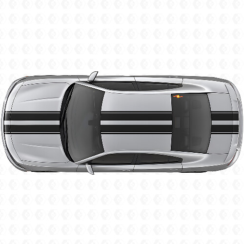 Kit de Pegatinas de Vinilo con Rayas Superiores para Carrocería de Doble Carril para Dodge Charger