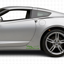 Kit de Vinilo para Paneles Laterales con Logo de Bandera Corvette para Chevy Corvette Z06 C6-7 2005-18_3