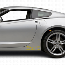 Kit de Vinilo para Paneles Laterales con Logo de Bandera Corvette para Chevy Corvette Z06 C6-7 2005-18_5
