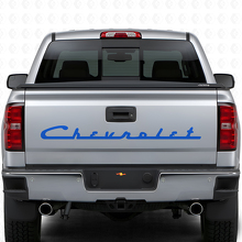 Calcomanía de vinilo con letras Chevrolet estilo retro para portón trasero de camiones Chevy_2