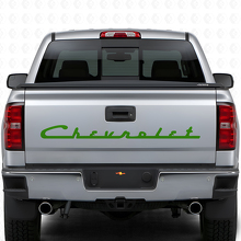 Calcomanía de vinilo con letras Chevrolet estilo retro para portón trasero de camiones Chevy_3