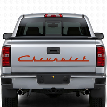 Calcomanía de vinilo con letras Chevrolet estilo retro para portón trasero de camiones Chevy_4