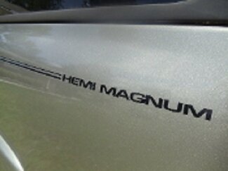 Dodge HEMI MAGNUM Calcomanías con inserto de raya pin + Color de tu elección