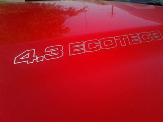 4.3L ECOTEC3 Calcomanías para capó - Chevrolet