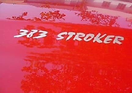 383 STROKER Hood Stickers Calcomanías Su elección de color
