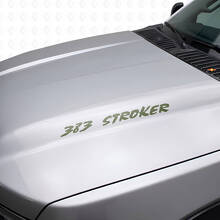 Juego de pegatinas de vinilo para capó 383 Stroker para camiones Chevy_3