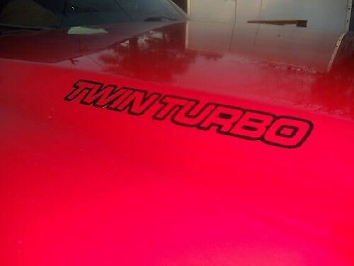 Pegatinas de vinilo con calcomanías de doble turbocompresor para camión Chevy