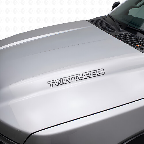 Pegatinas de vinilo con calcomanías de doble turbocompresor para camión Chevy