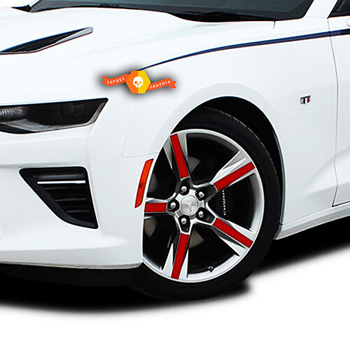 Chevrolet Camaro 2016-2018 Calcomanías adhesivas para radios de ruedas para llantas originales de 20