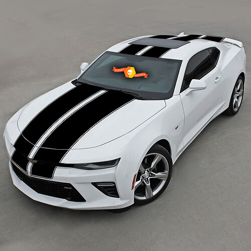 Las mejores rayas dobles con calcomanías de calcomanías de rayas para Chevrolet Camaro 2016- 2018
