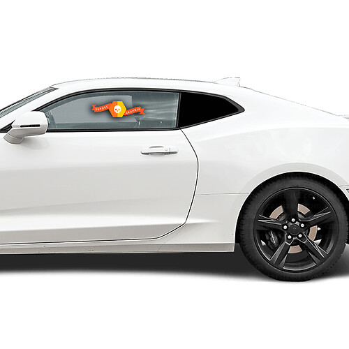 Calcomanía decorativa opaca para ventana trasera lateral de Chevrolet Camaro 2016-2018
