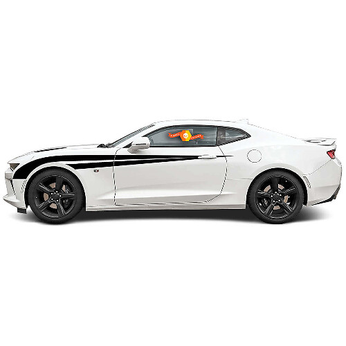 Vinilo adhesivo con doble franja en acento para guardabarros lateral Chevrolet Camaro 2016-2018