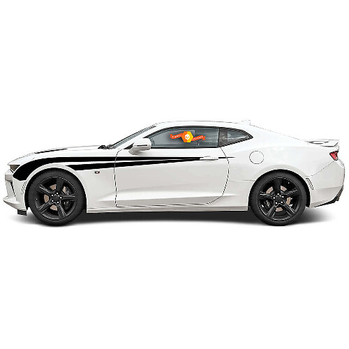 Calcomanía de Vinilo de Rayas Dobles de Carreras para Guardabarros Lateral Chevrolet Camaro 2016-2018