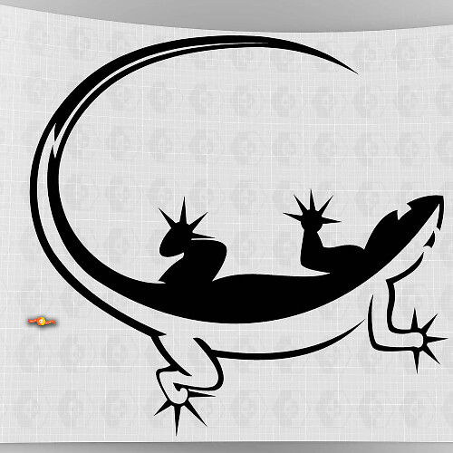Pegatina vinilo universal para ventana lateral de capó Wal con arte de lagarto gecko